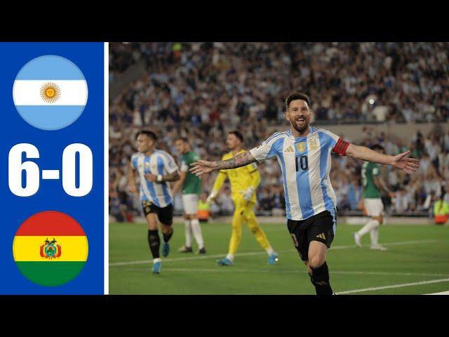 Messi hat trick goals and 2 assists for Argentina vs Bolivia (6-0) Highlights