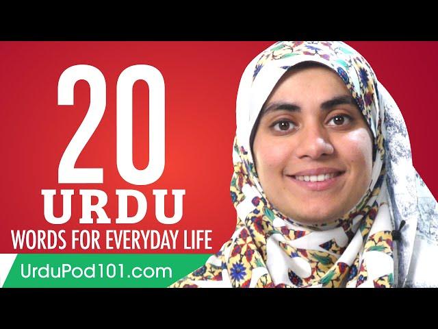 20 Urdu Words for Everyday Life - Basic Vocabulary #1