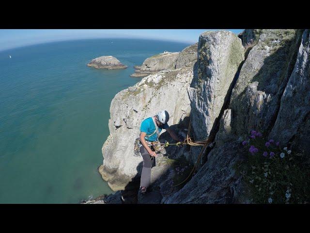 Dream of White Horses @ Gogarth in Anglesey - 50m Abseil