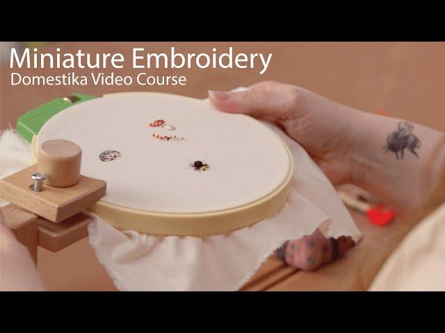 Miniature Needlework Domestika Course Trailer. Make Embroidered Jewelry: a course by Yulia Sherbak