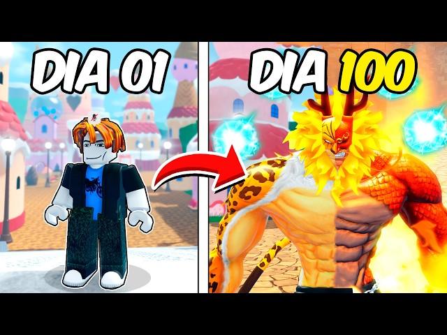 PASSEI 100 DIAS USANDO SOMENTE FRUTAS MITICAS NO FRUIT BATTLEGROUNDS!