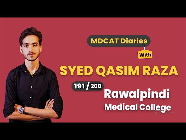 A day with PMC MDCAT Topper 2020 | Syed Qasim Raza (191/200) | Full Interview