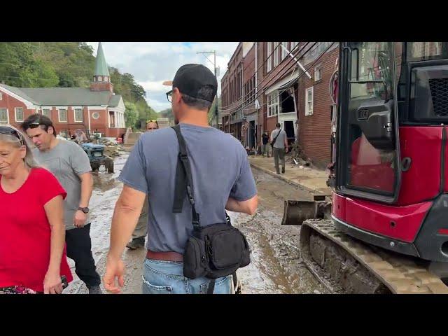 Here’s a walk-through of downtown Marshall, North Carolina just a few days after the major flooding