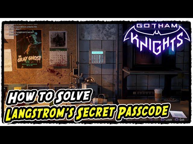 Gotham Knights Langstrom's Secret Passcode | Find a way to open the hidden door