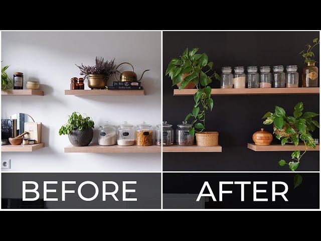 Trendy Black Kitchen Wall | House Renovation | DIY