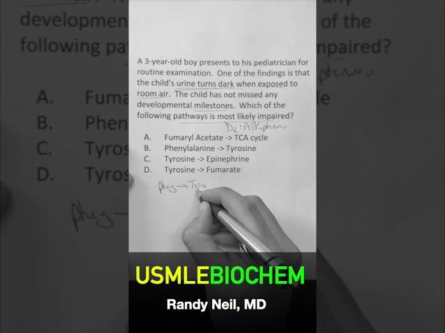 USMLE BIOCHEMISTRY #SHORTS. Less than 1 minute.