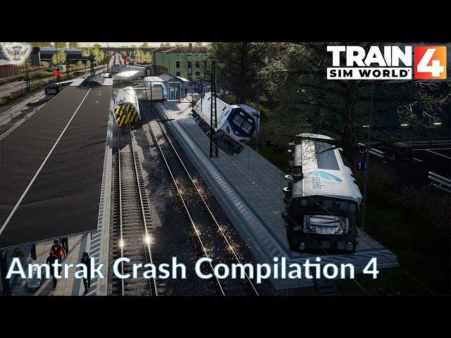 Amtrak Crash Compilation 4 | Train Sim World 4