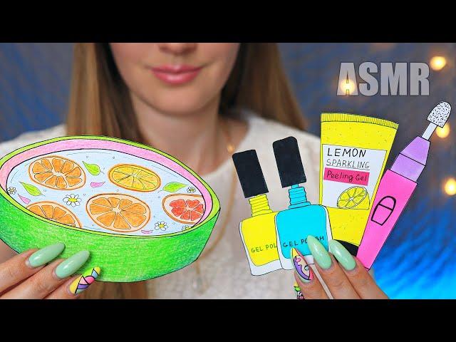 ASMR Doing Your Nails  with PAPER COSMETICS Spa Skincare | АСМР