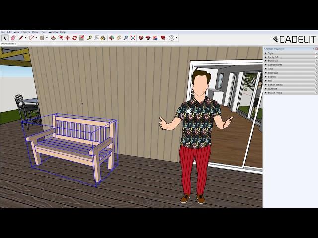 SketchUp Pro 2020 - Bounding box grips and auto transparency