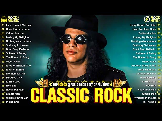 Metallica, Queen, Nirvana, Pink Floyd, ACDC, Guns N Roses - Classic Rock Playlist 70s And 80s