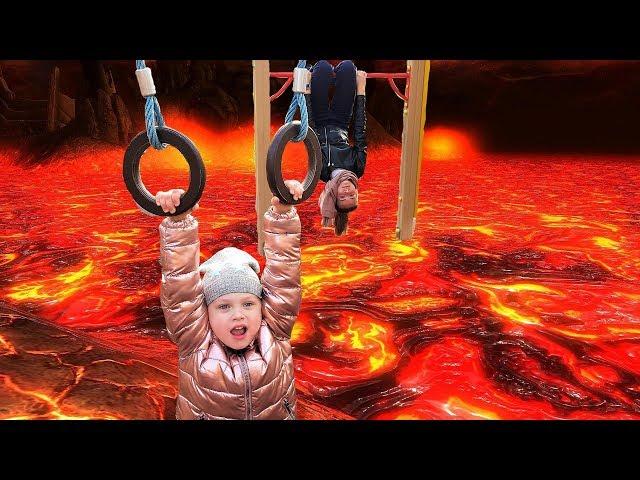 Пол - это ЛАВА. Безумный ЧЕЛЛЕНДЖ с наказаниями/ Floor is Lava CHALLANGE