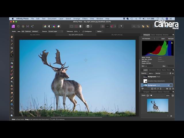 Make a day to night conversion in Affinity Photo