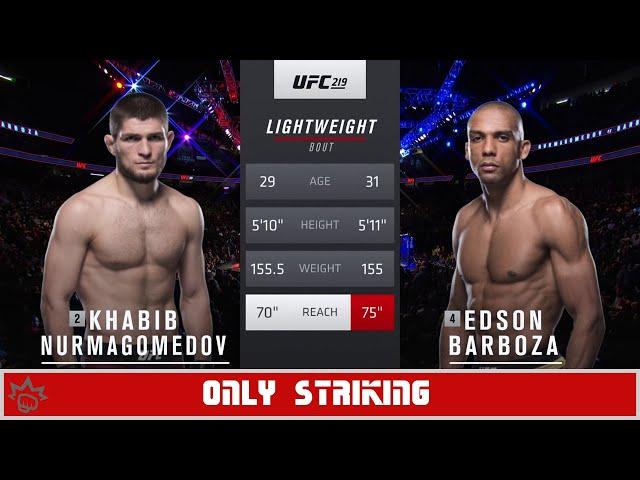 Khabib Nurmagomedov vs Edson Barboza but it's only striking... | MMA GOATS