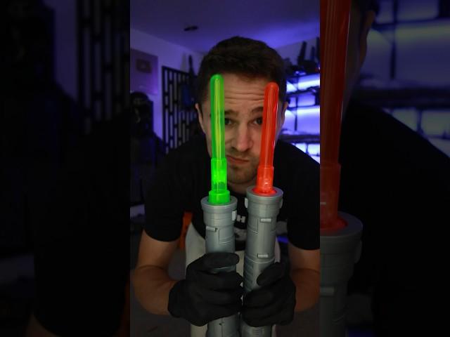 An automatic lightsaber. Actually a power saber #starwars #lightsaber #unboxing #shorts