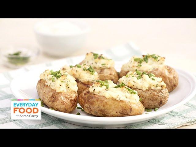 Twice-Baked Sour Cream and Chive Potatoes - Everyday Food with Sarah Carey