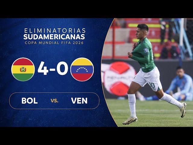 BOLIVIA vs. VENEZUELA [4-0] | RESUMEN | ELIMINATORIAS SUDAMERICANAS | FECHA 7