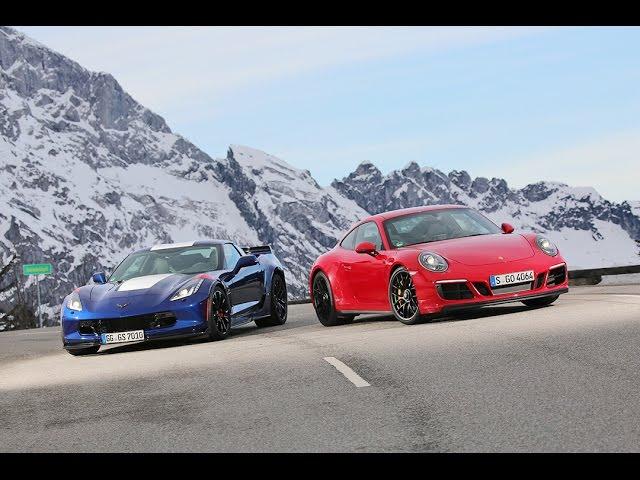 Porsche 911 Carrera GTS vs Corvette Grand Sport Track Battle sport auto