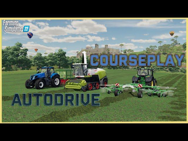 Farming Simulator 22  courseplay и autodrive - Завоевать поле 31 - Грузим силос