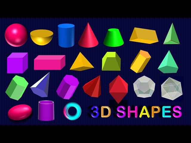 3D Shape Names | 20+ Three Dimensional Shape Names | Geometrical Shapes