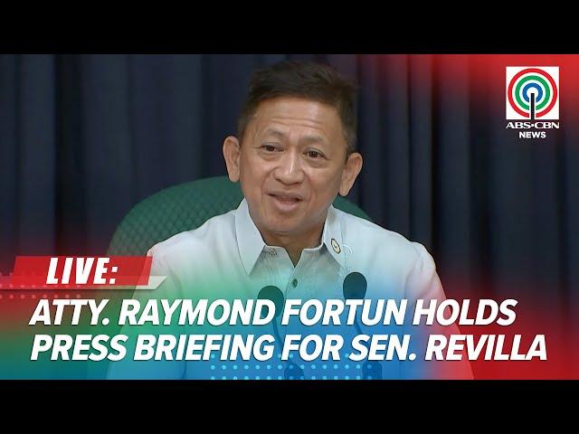 LIVE: Atty. Raymond Fortun speaks on behalf of Sen. Bong Revilla in press briefing | May 26, 2025