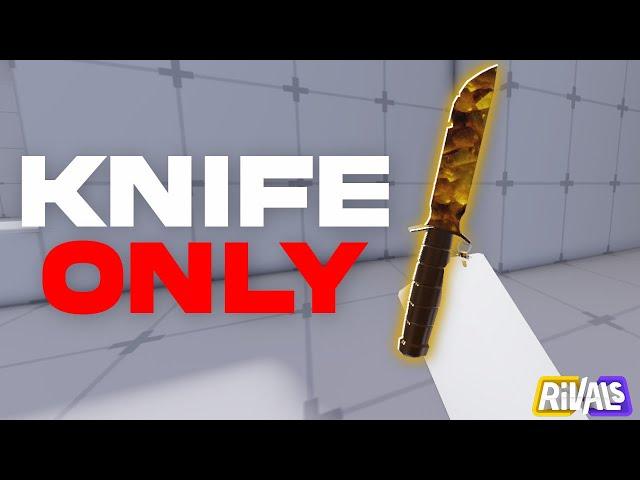 KNIFE Only CHALLENGE in RIVALS! (Roblox)