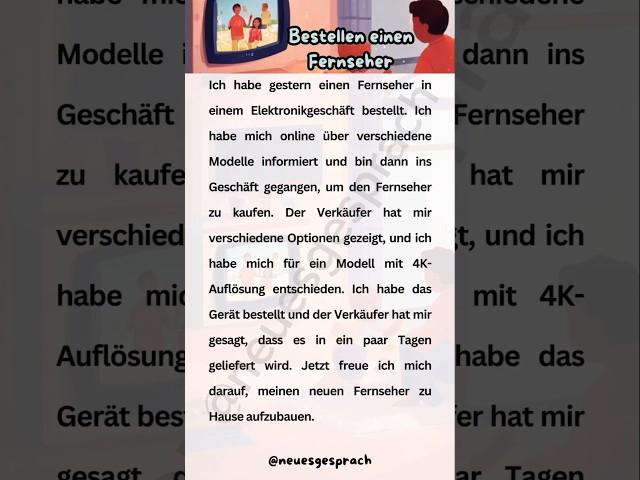 Short Story in German: Listen and Learn (22) #deutschlernen #deutsch #neuesgesprach #lernen #shorts