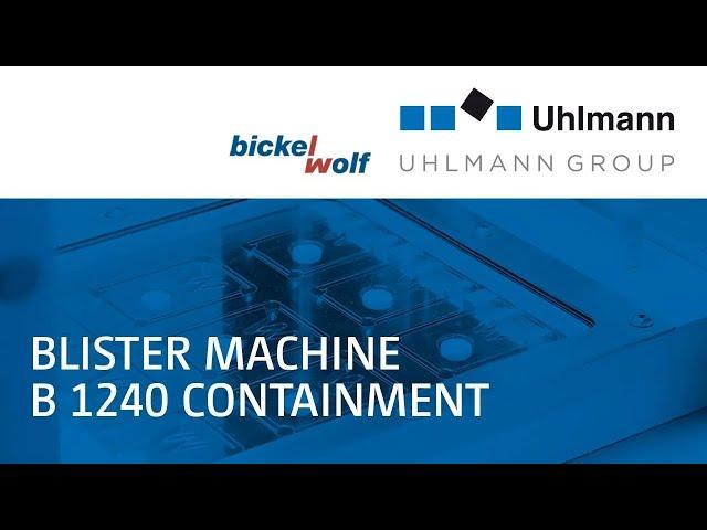 Uhlmann Blister machine B 1240 Containment