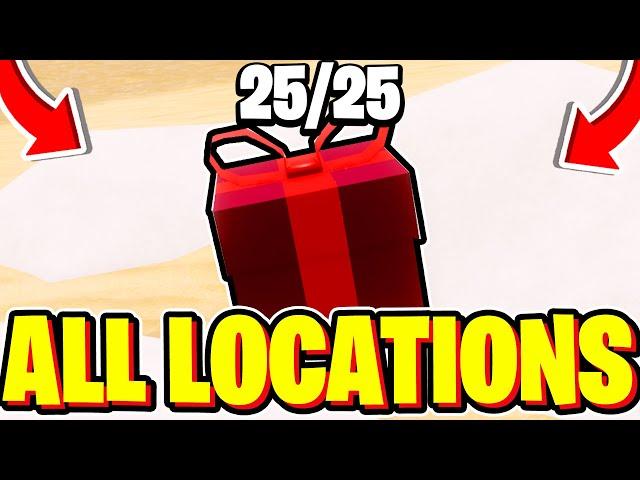 ALL 25 PRESENT LOCATIONS In WAR TYCOON! CHRISTMAS SPOTLIGHT EVENT! (Roblox)