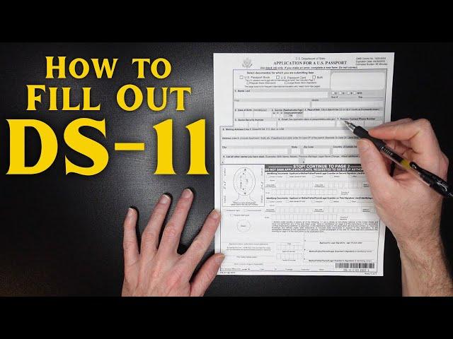 How to Fill Out the DS-11; Application for a U.S. Passport #usapassportapplicationprocess