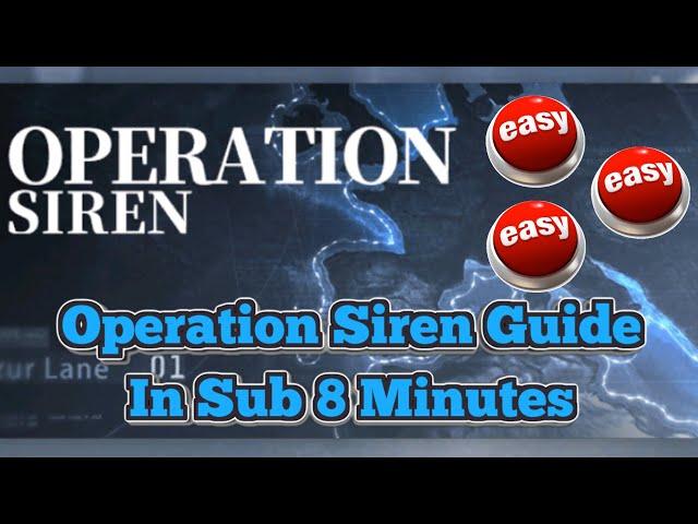 Operation Siren In Under 8 Minutes | Azur Lane