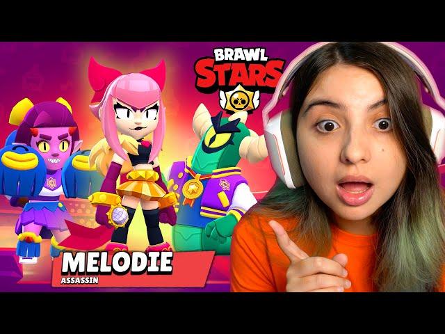 Testei a Nova Brawler Melodie e Novas Skins no Brawl Stars 