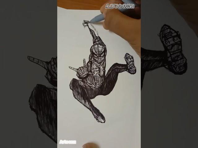 Spider-Man,!!!!!#drawing #artz #drawz #animeart #art #artz #anime #goku #spiderman #shorts /Artoonz.