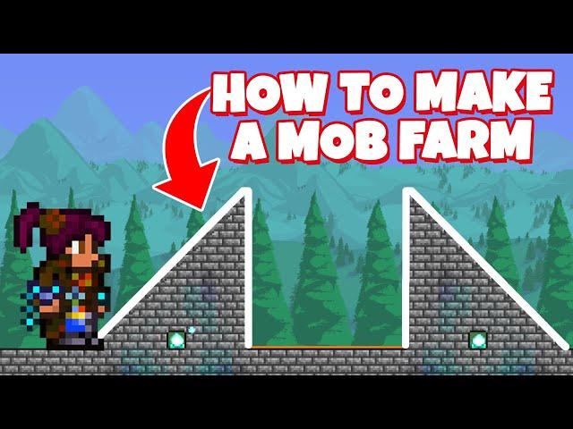 How to make a EASY Mob Farm in Terraria