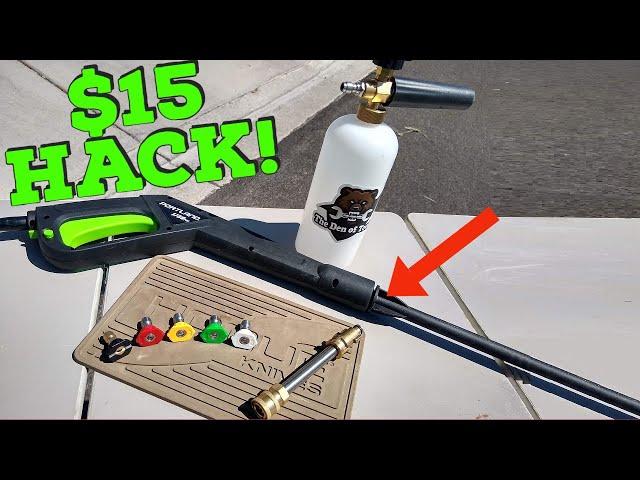 $15 Hack - Pressure Washer to Foam Cannon or Pro Nozzles! (Portland, Sunjoe & More!)