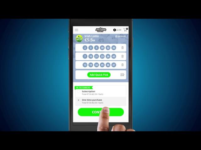 Bet on the Irish Lotto Draw with the Jackpot com App