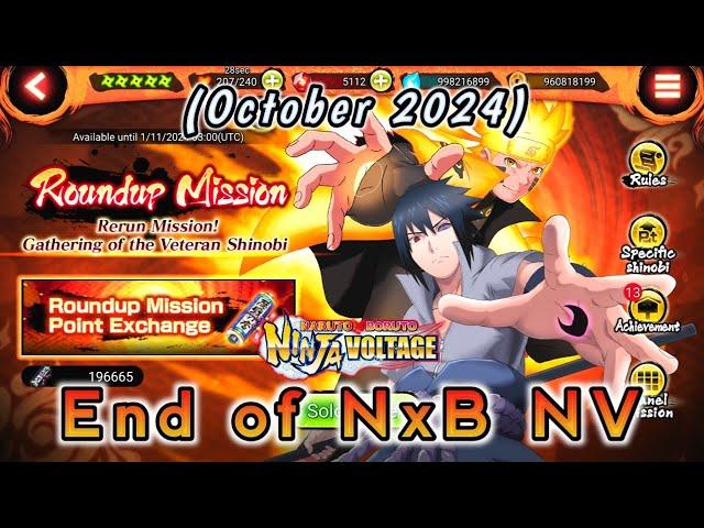 The End of NxB NV??? (1 October 2024) - Naruto X Boruto Ninja Voltage