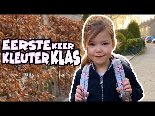 VOOR DE EERSTE KEER NAAR DE KLEUTERKLAS !!