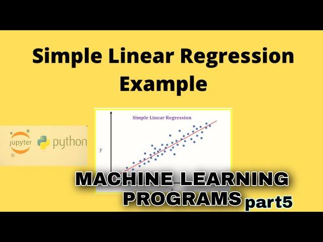 SIMPLE LINEAR REGRESSION | REGRESSION | MACHINE LEARNING PROGRAMS | PYTHON #AML331 #ktubtech #KTUAI