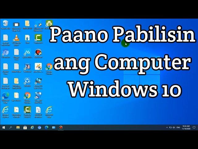 Paano Pabilisin ang Computer Windows 10 | Computer Tutorial