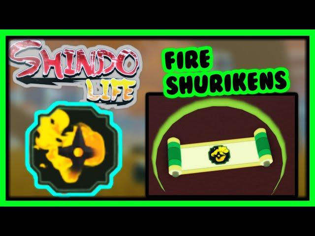 Fire Shurikens Location + Showcase (Shindo Life)