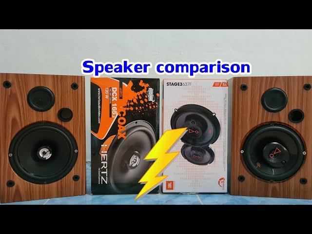 Speaker review : รีวิว Speaker comparison Hertz DCX165.3 vs JBL Stage3 637F