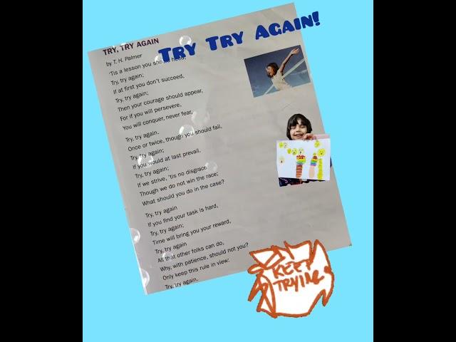 Try Try Again by T. H.Palmer! If at first you don't succeed, Try and try again indeed. Rhyme Time!