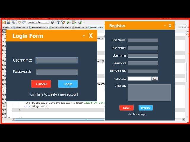 JAVA - How To Design Login And Register Form In Java Netbeans