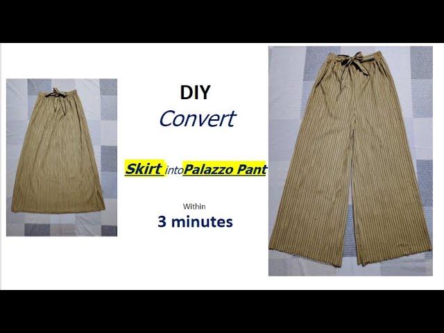 Palazzo pant from Old Skirt | Skirt Recycling