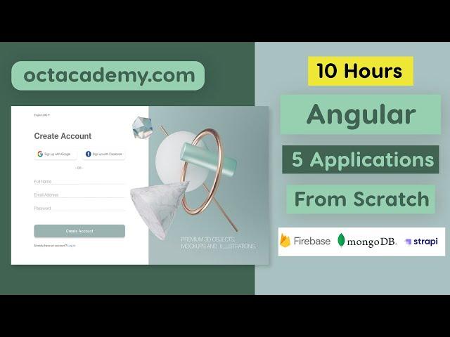 Learn Angular by Building Real World Apps - 5 Angular Applications from Scratch | 10 Hours