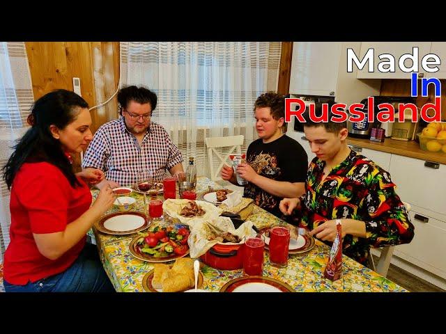 Russian Village in Winter  Barbecue Under Sanctions