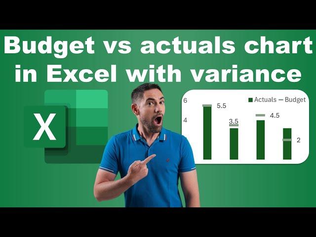 Budget vs actuals chart in Excel with variance