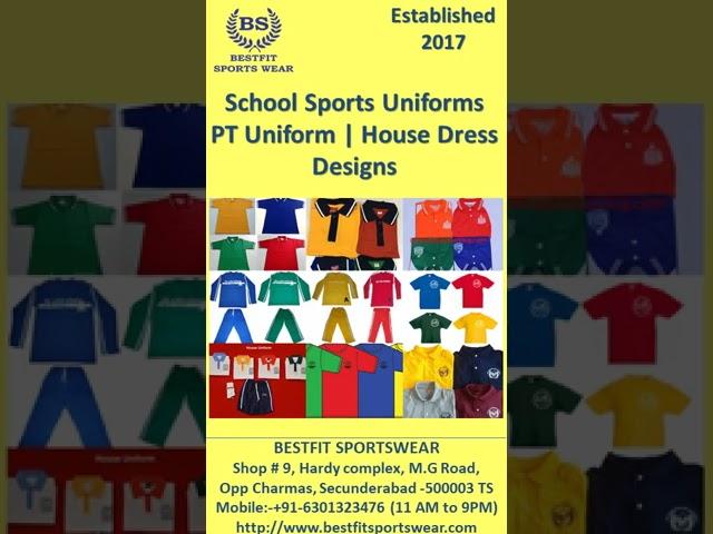 School Sports uniforms Designs | PT dress | House tshirts Designs | Bestfit Sportswear