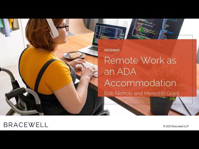 Remote Work as an ADA Accommodation