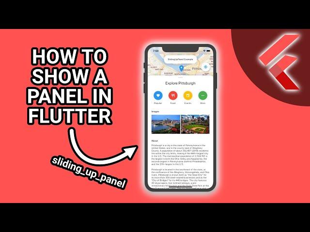 Flutter Tutorial - Sliding Panel for your App (sliding_up_panel) #Flutter #AppDevelopment #Dart